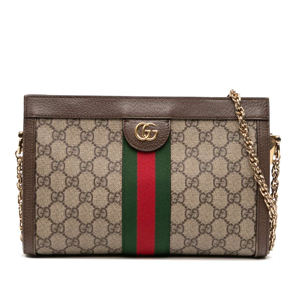 Gucci Small GG Supreme Web Ophidia Chain Crossbody