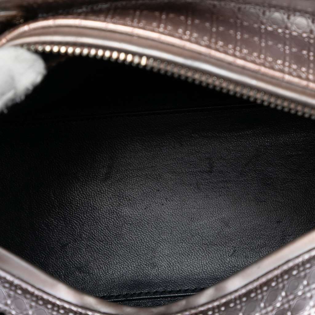 Dior Medium Metallic Patent Microcannage Lady Dior - 4