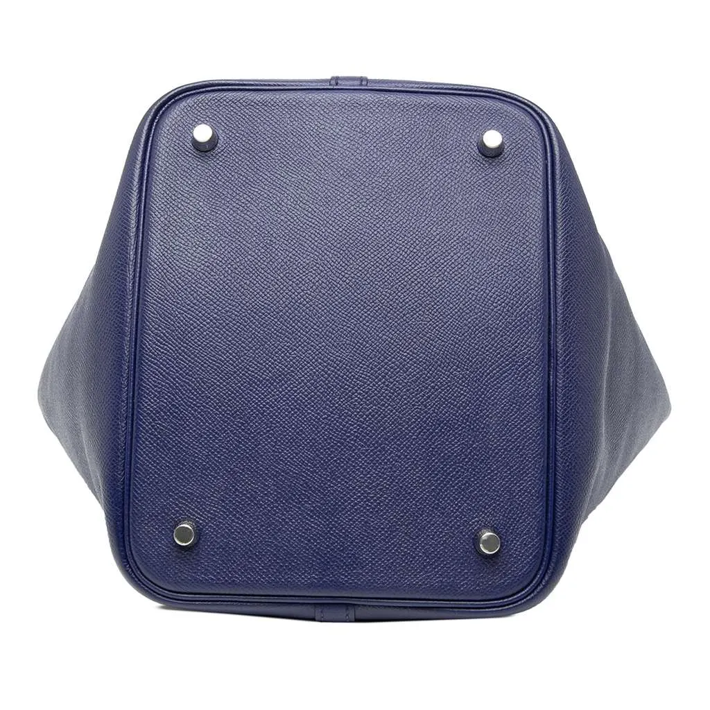 Hermès Epsom Tressage Picotin Lock 22 Blue Leather Very good - Inside View