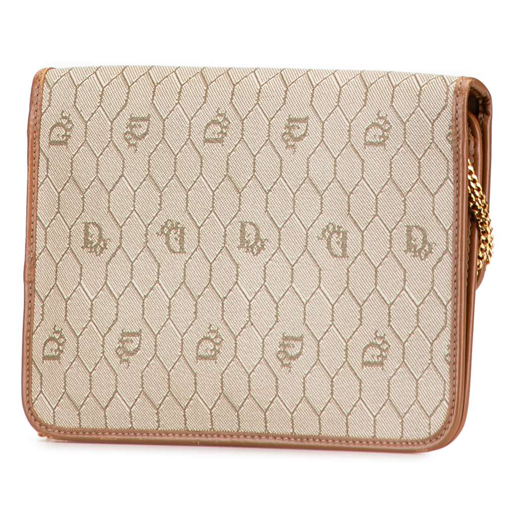 Dior Honeycomb Coated Canvas Chain Shoulder Bag - 2