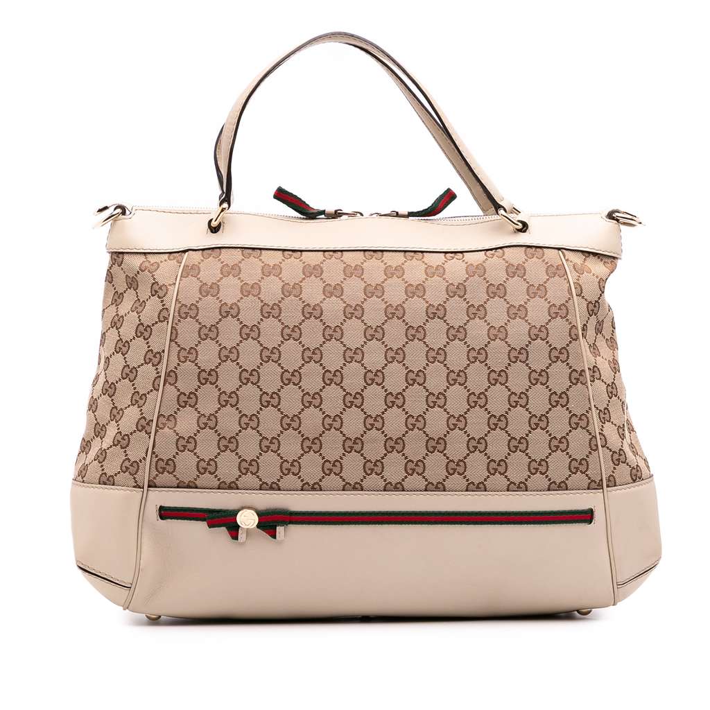 Gucci GG Canvas Web Mayfair Satchel
