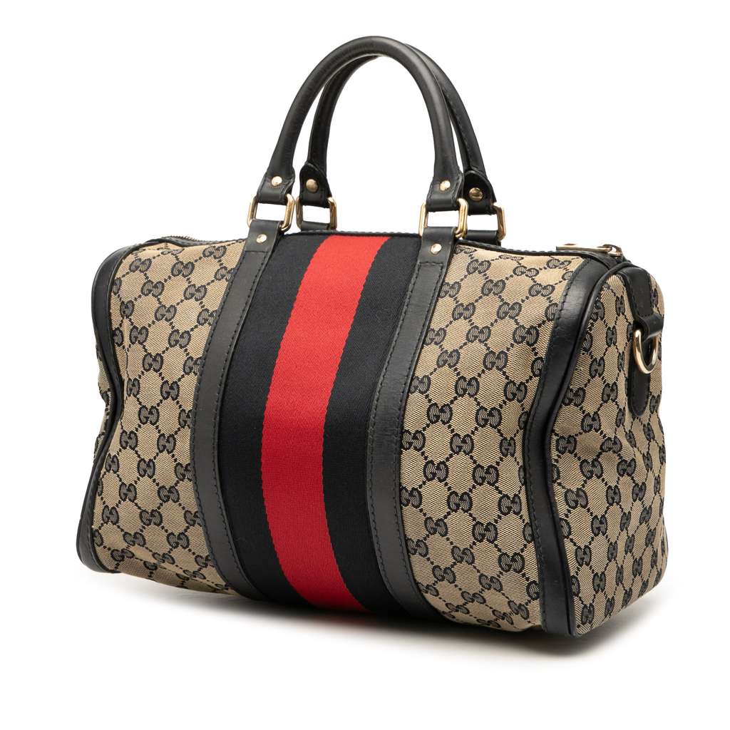 Gucci Medium GG Canvas Web Joy Boston Bag - 2