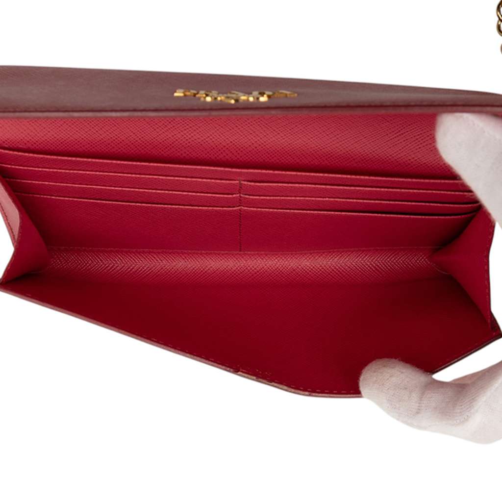 Prada Saffiano Wallet On Chain - 4