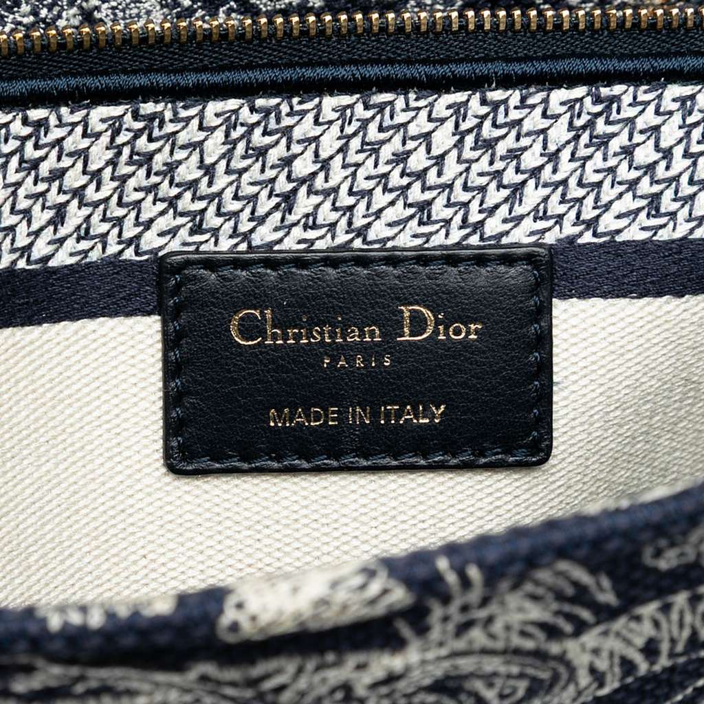 Dior Large Embroidered Canvas Toile de Jouy Lady D Lite - 5
