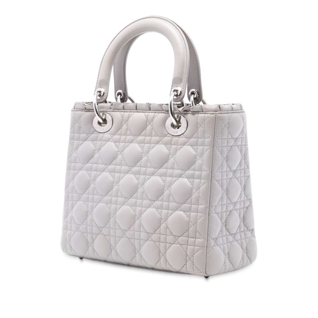 Dior Medium Lambskin Cannage Ruffle Lady Dior - 2