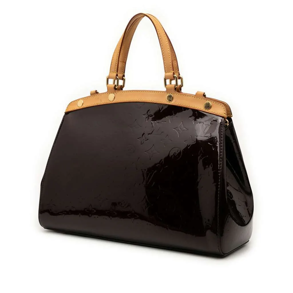 Louis Vuitton Monogram Vernis Brea MM Purple Leather Good - Back View