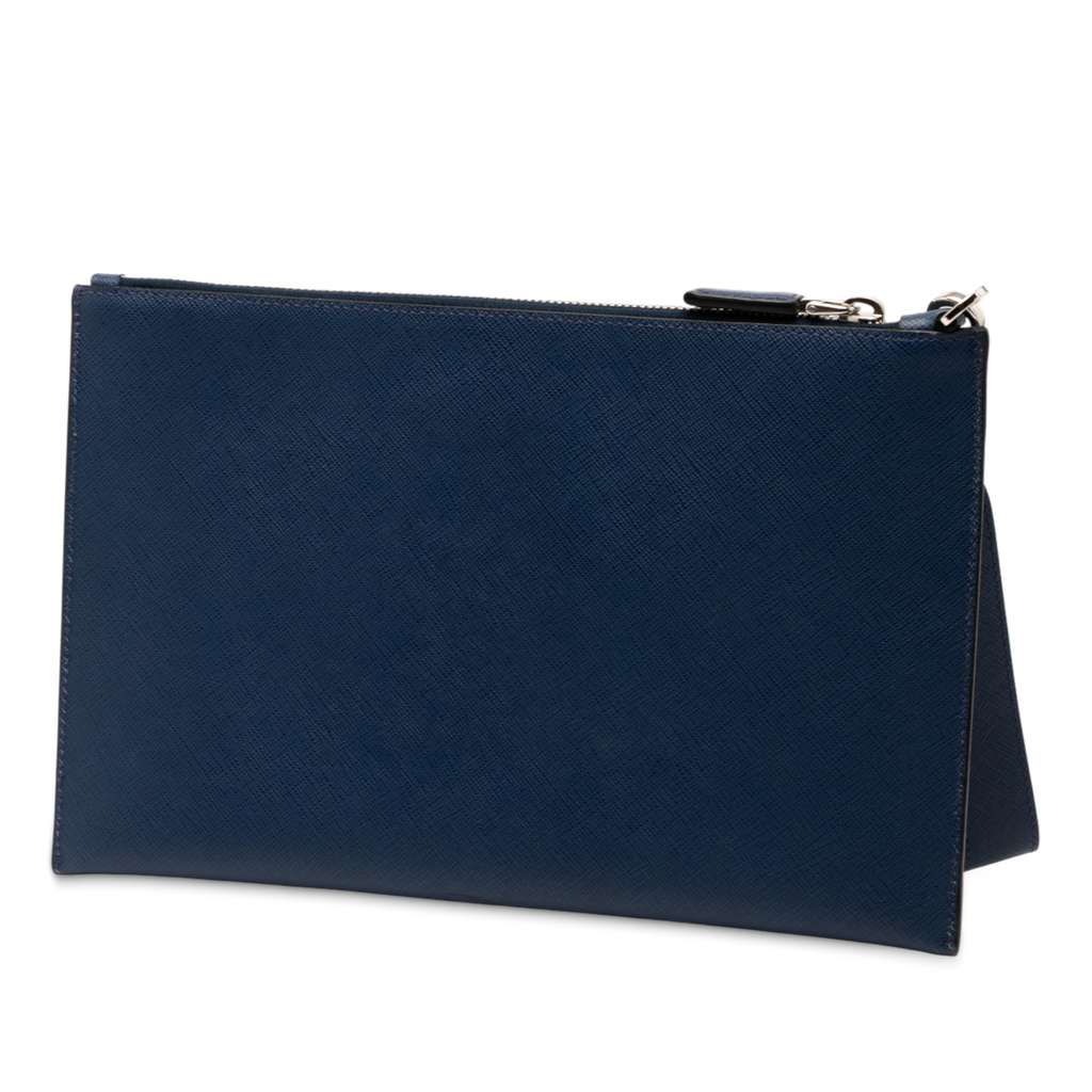 Prada Saffiano Seagull Print Clutch - 2