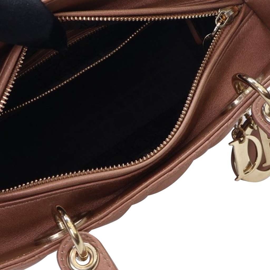Dior Medium Lambskin Cannage Lady Dior - 4