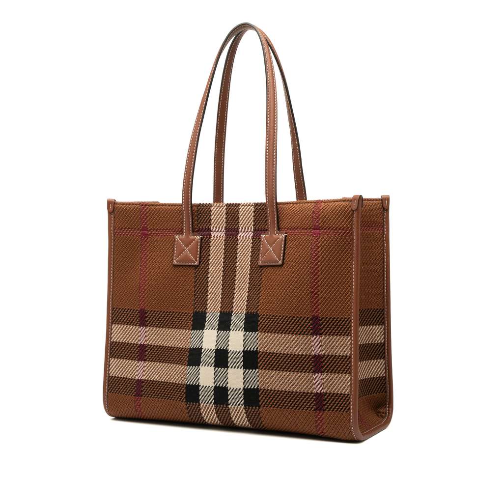 Burberry Small Mega Check Canvas Freya Tote - 2