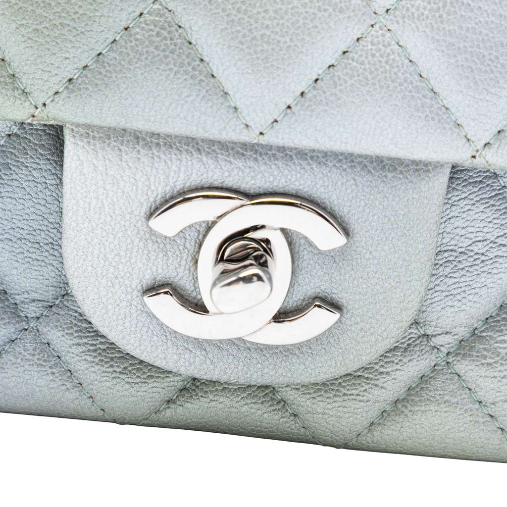 Chanel Mini Rectangular Classic Iridescent Lambskin Ombre Single Flap - 5