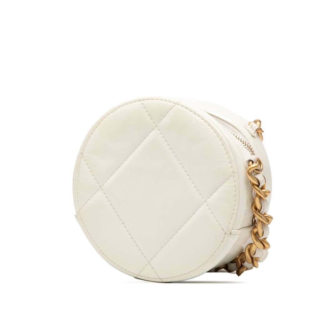 Chanel Lambskin 19 Round Clutch with Chain - 2