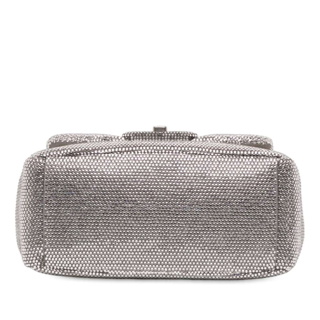 Balenciaga Small Rhinestone Embellished Calfskin Monaco Sling Shoulder Bag - 3