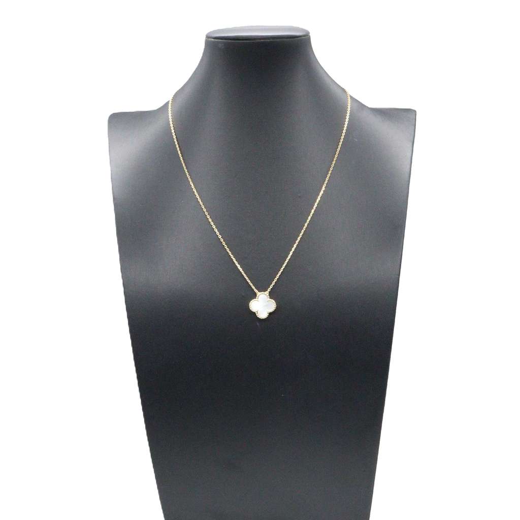 Van Cleef & Arpels 18K Yellow Gold and Mother of Pearl Vintage Alhambra Necklace - 5