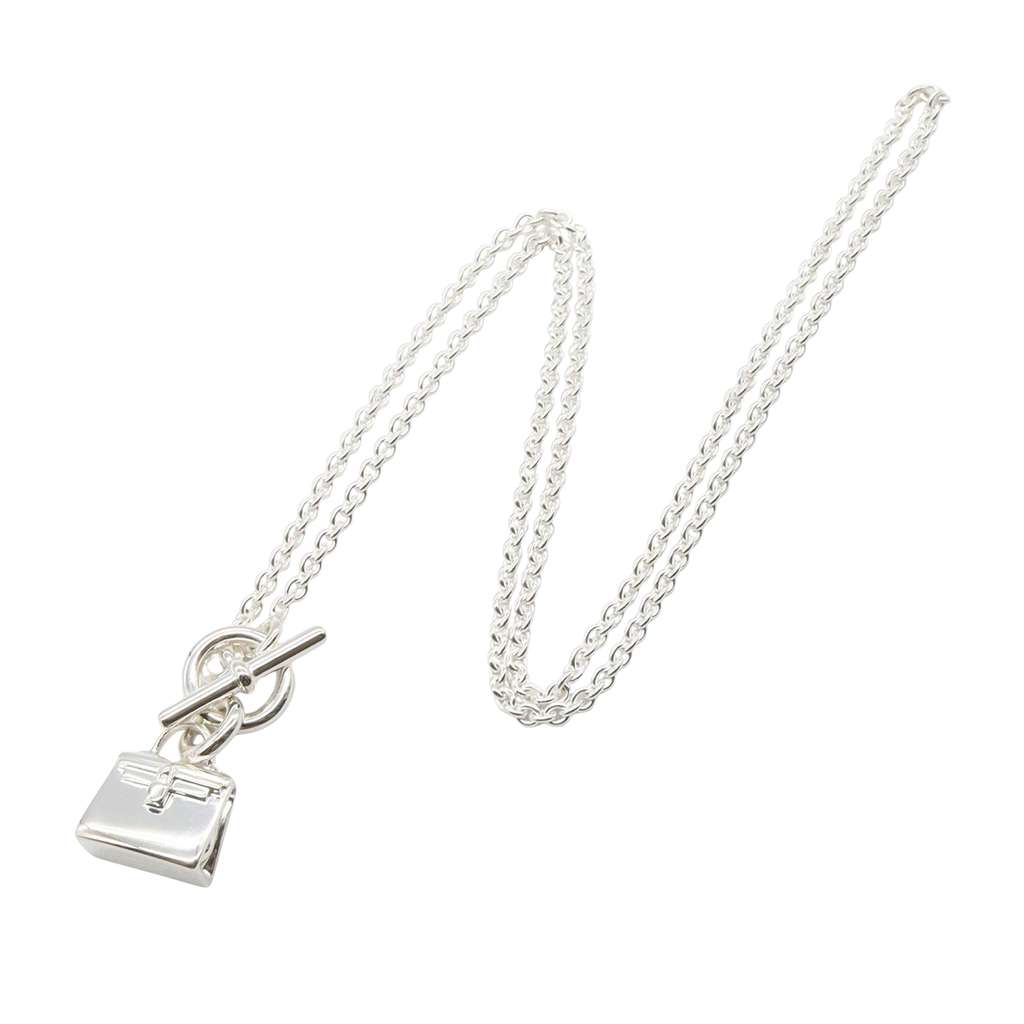 Hermès Sterling Silver Amulettes Kelly Pendant Necklace - 3