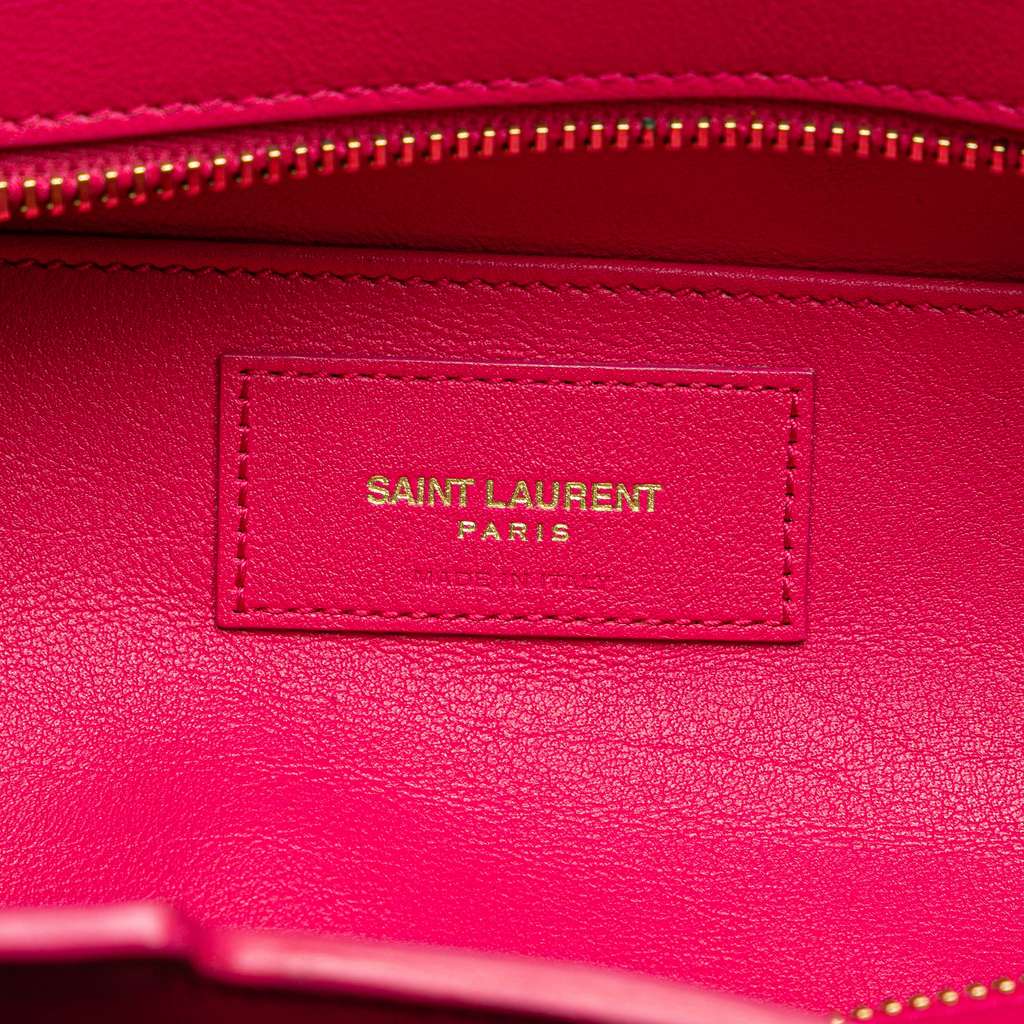 Saint Laurent Baby Leather Monogram Cabas Satchel - 5