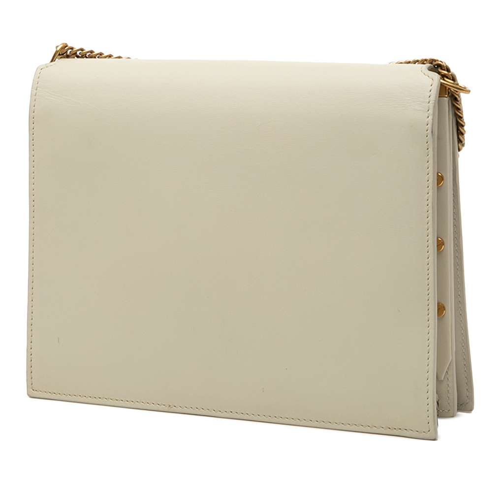 Saint Laurent Smooth Calfskin Monogram Cassandra Clasp Bag - 2