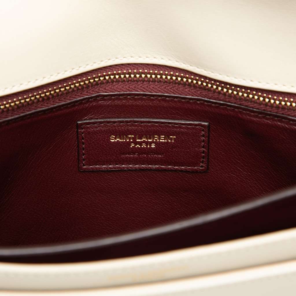 Saint Laurent Smooth Calfskin Monogram Cassandra Clasp Bag - 5