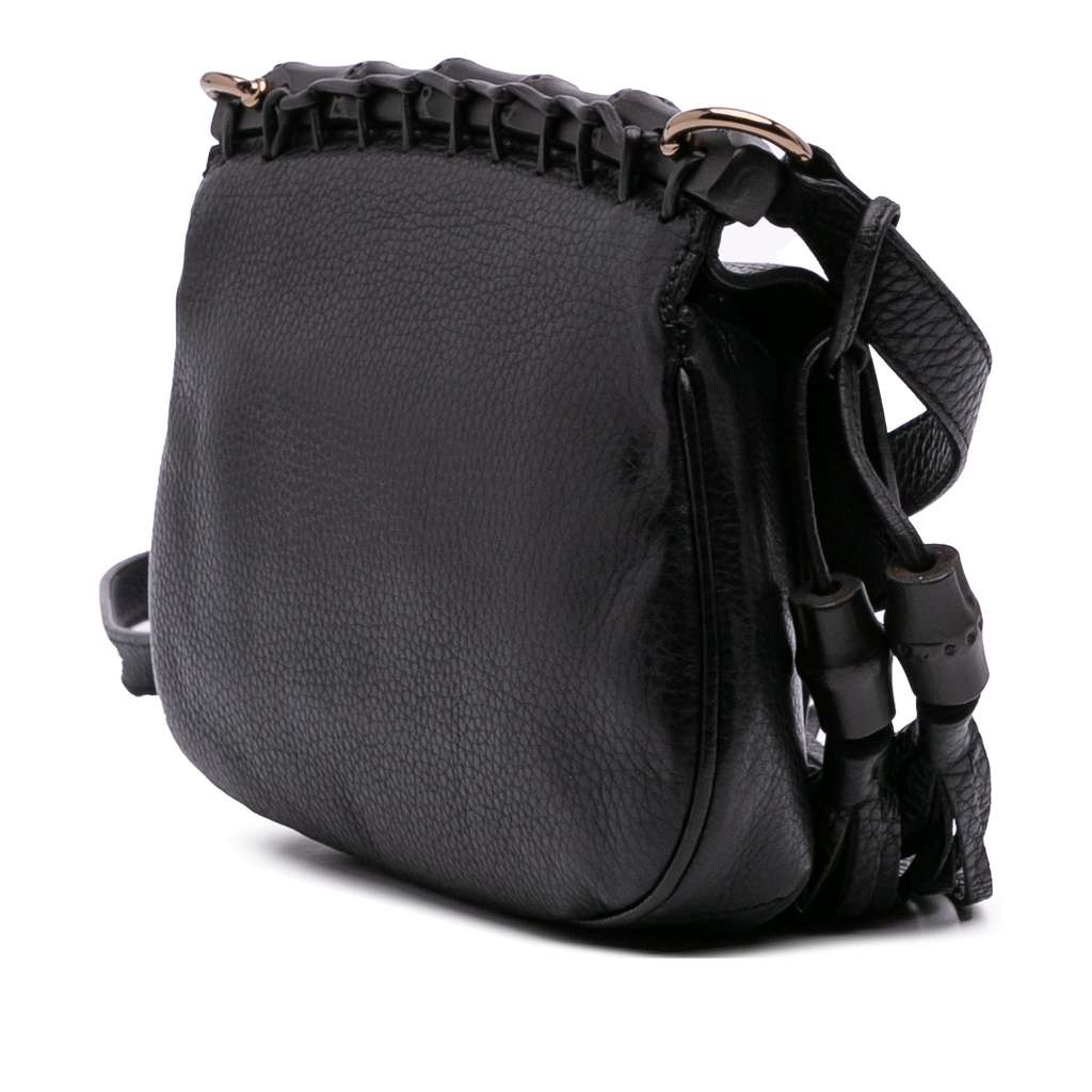 Gucci Small Leather Bamboo Nouveau Fringe Crossbody - 2
