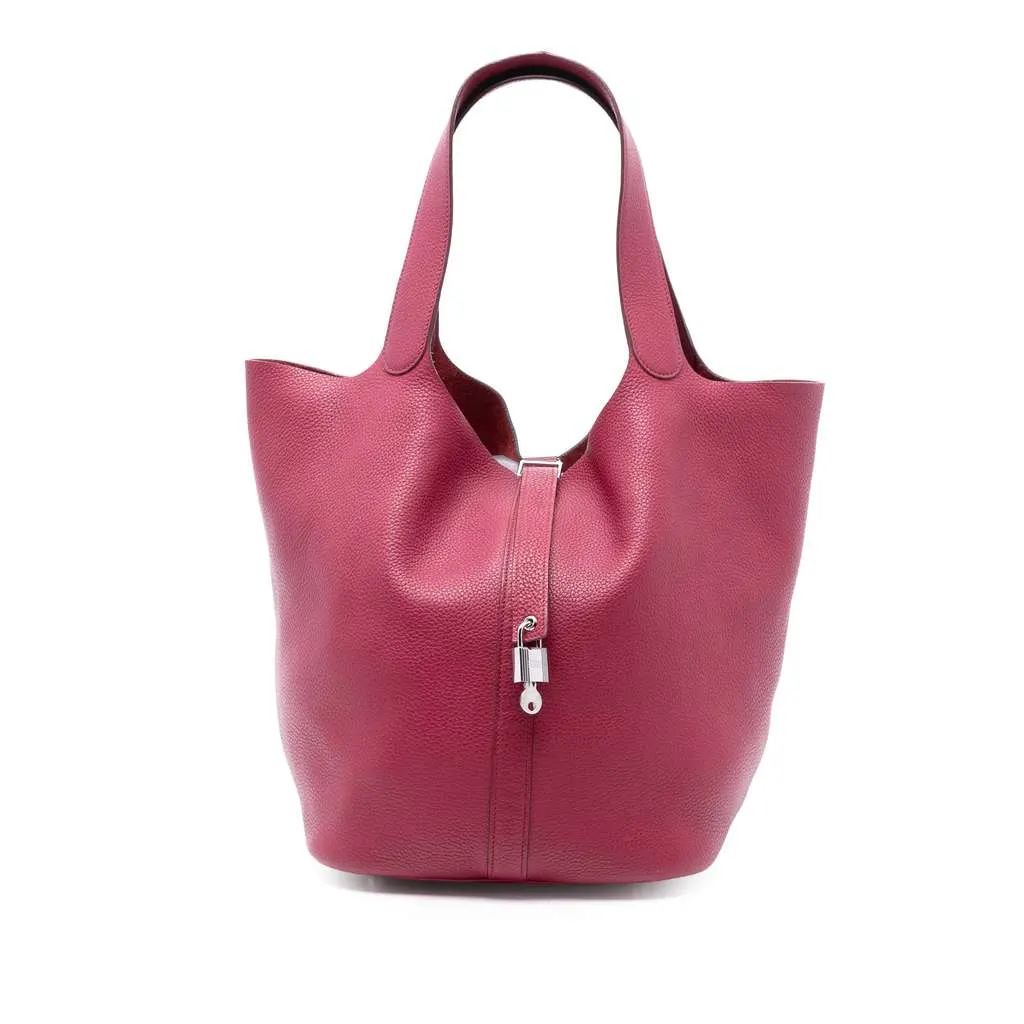 Hermès Clemence Picotin Lock 33 Pink Leather Very good - Front View