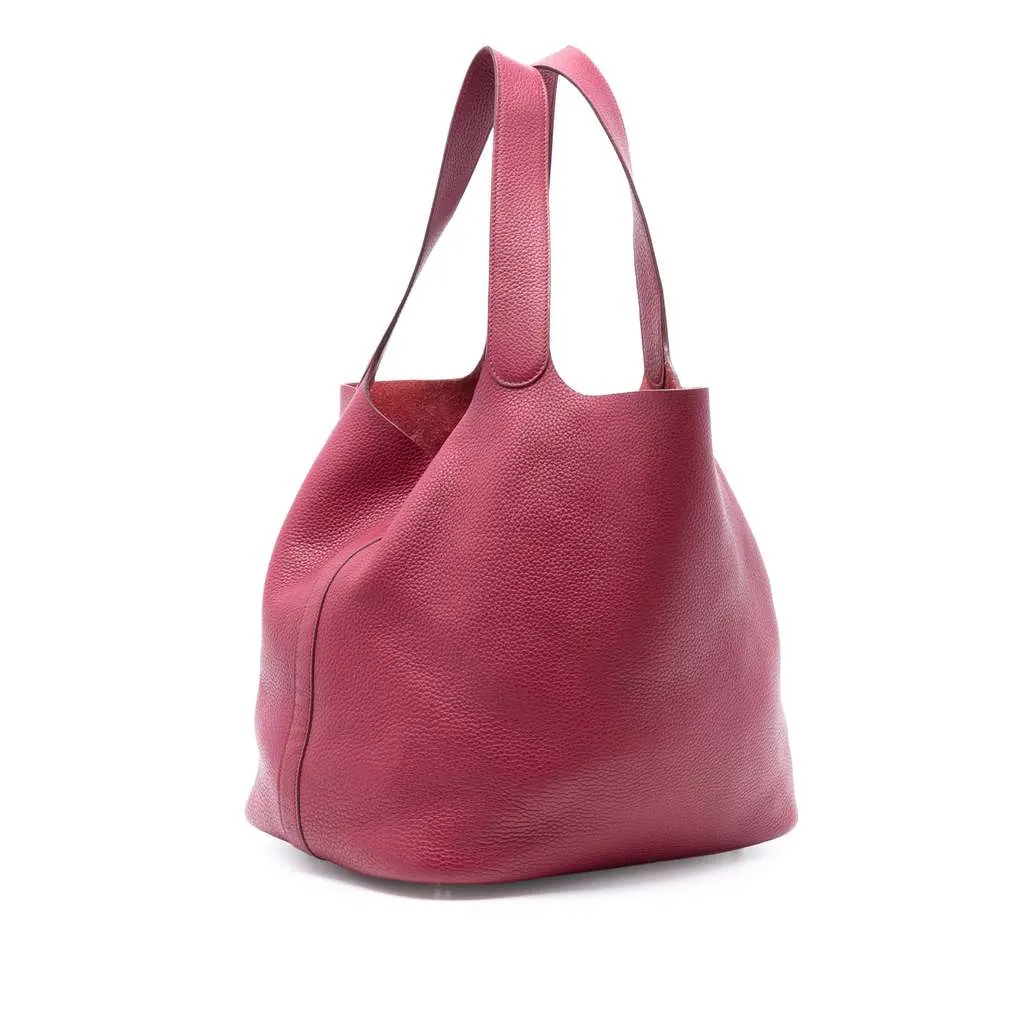 Hermès Clemence Picotin Lock 33 Pink Leather Very good - Back View