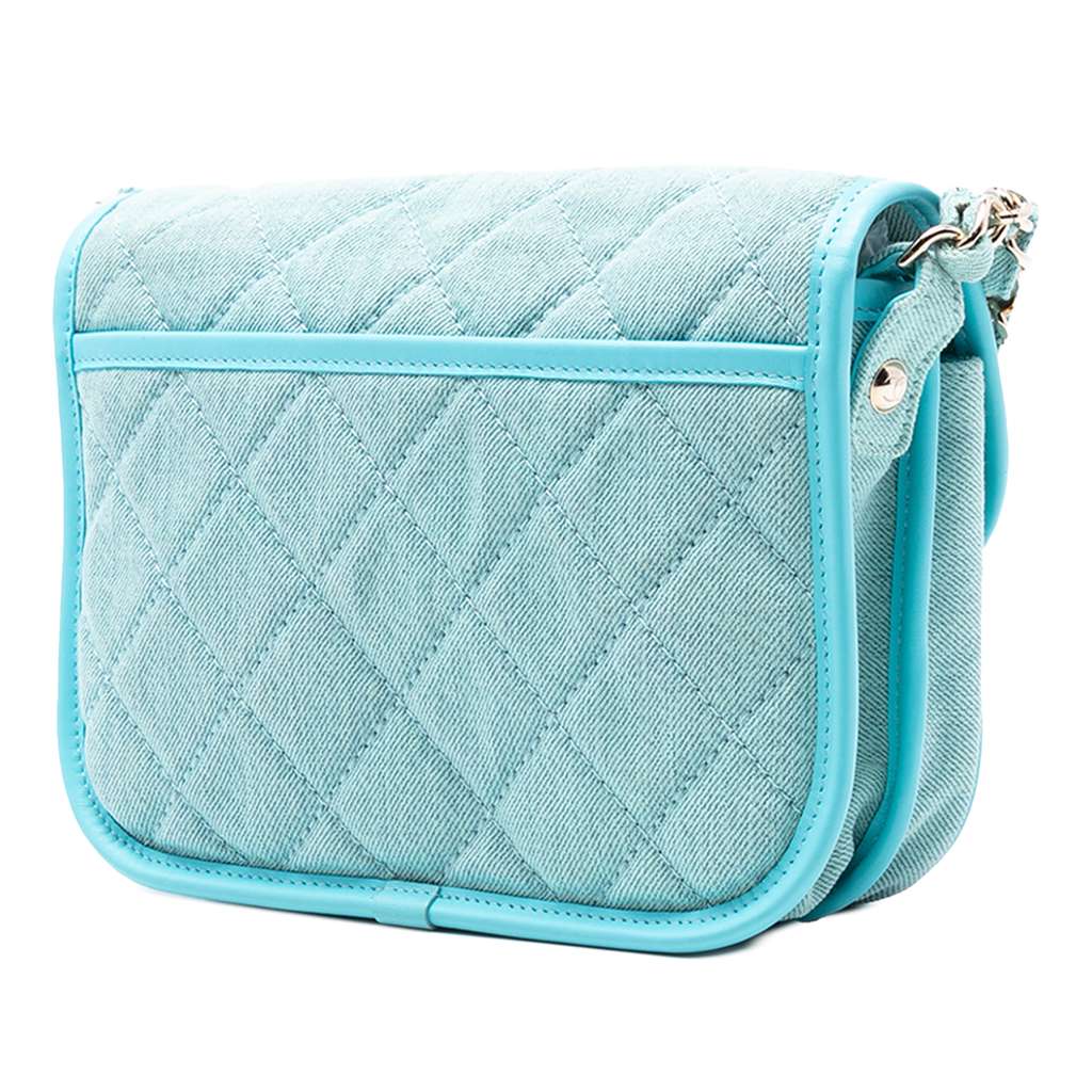 Chanel Small CC Quilted Denim Messenger Flap - 2