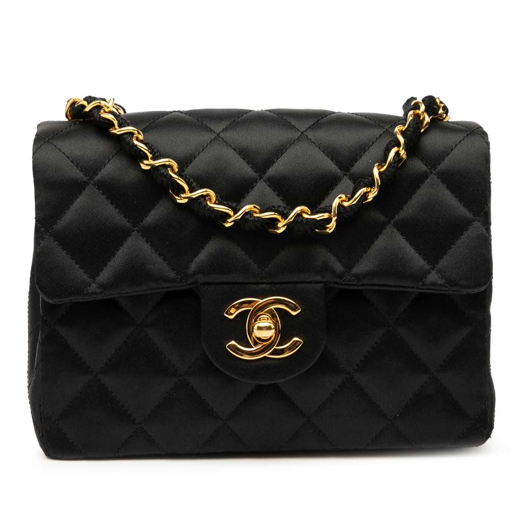Chanel Mini Square Classic Satin Single Flap