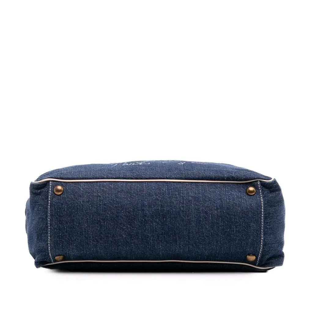 Saint Laurent Denim Y Mail Tote Blue Denim Very good - Inside View