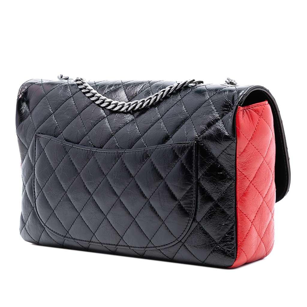 Chanel Large Tricolor Quilted Glazed Calfskin CC Plate Flap - 2
