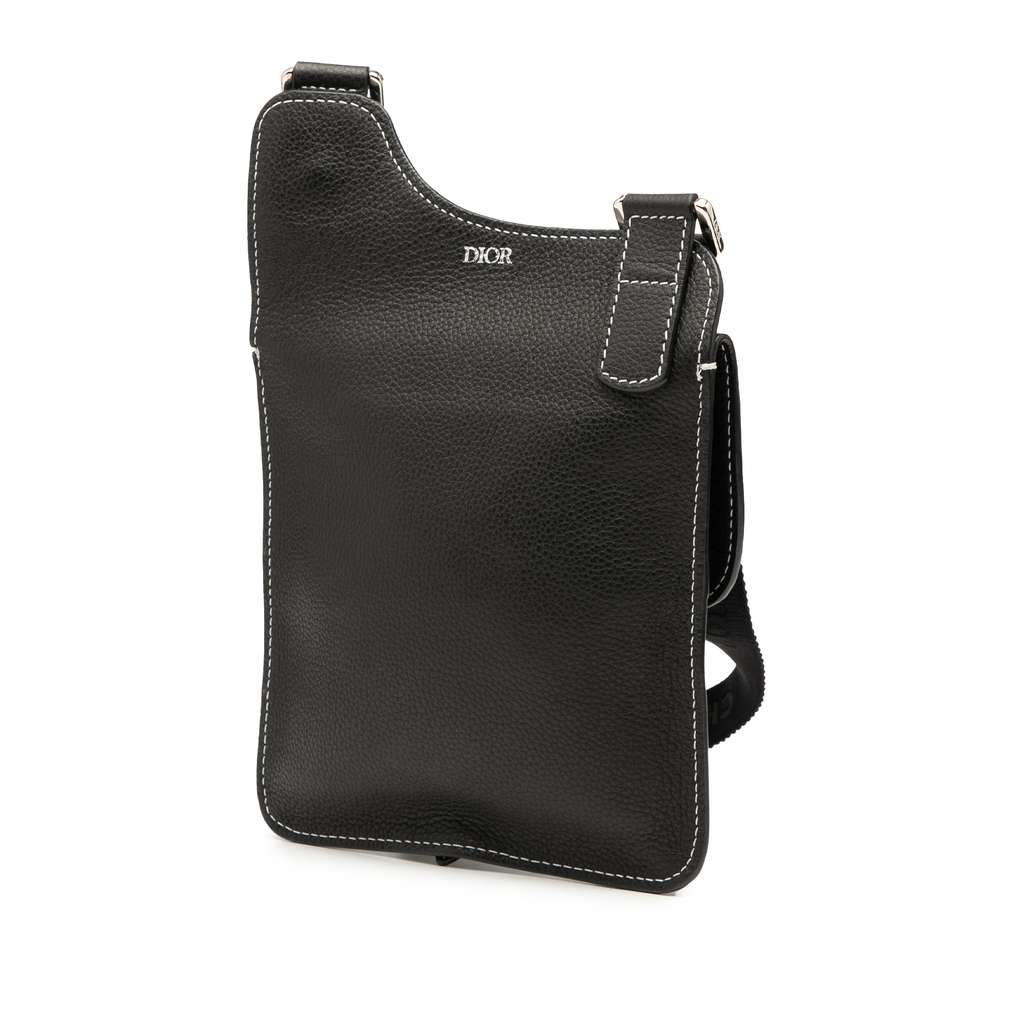 Dior Grained Calfskin Saddle Flat Messenger Bag - 2