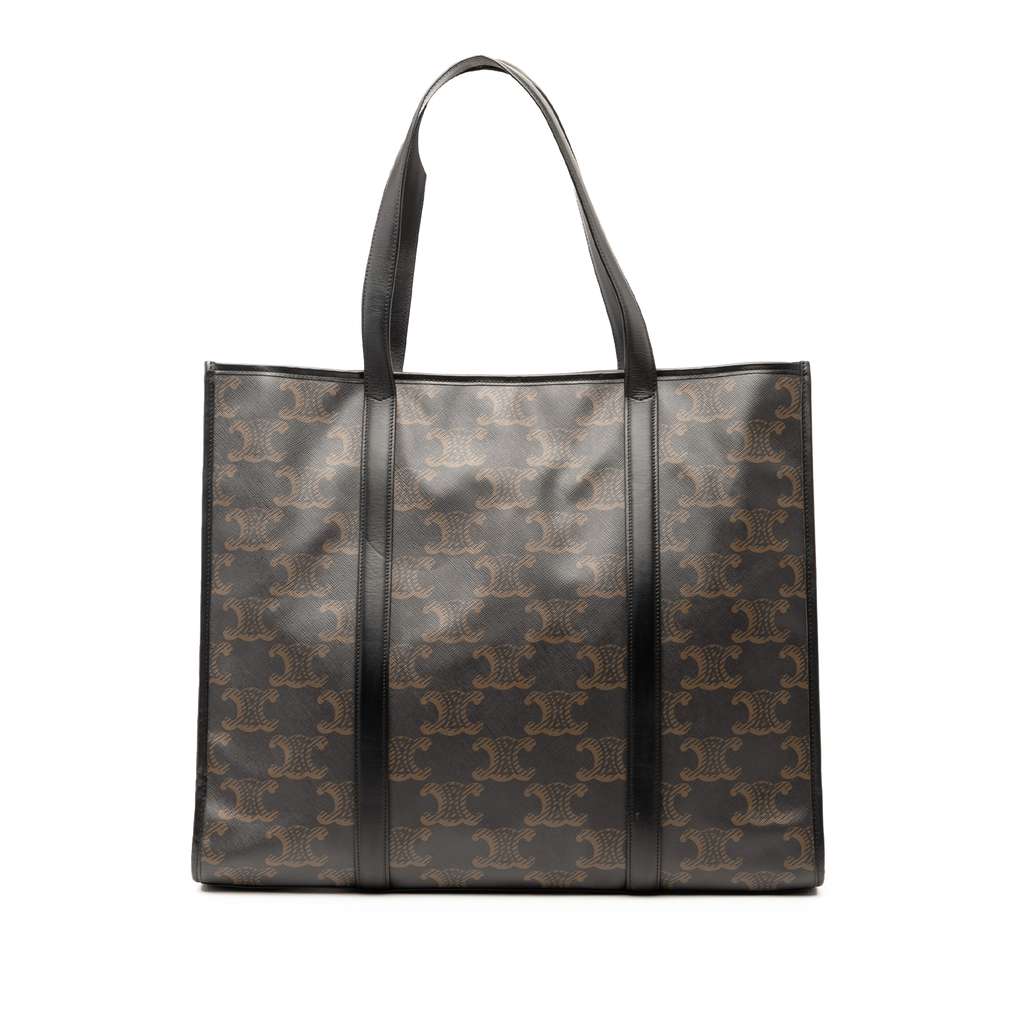 Celine XL Triomphe Coated Canvas Cabas Tote