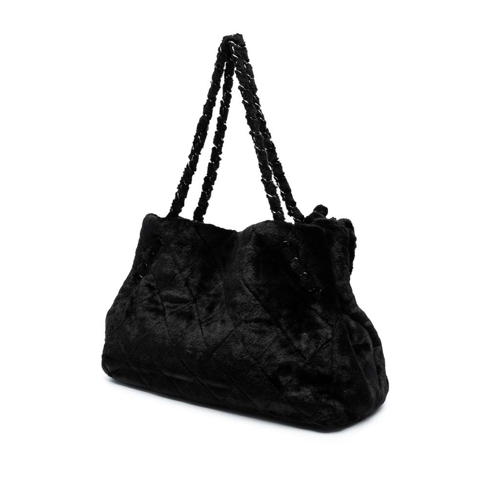 Chanel Quilted Fantasy Fur Camellia Tote - 2