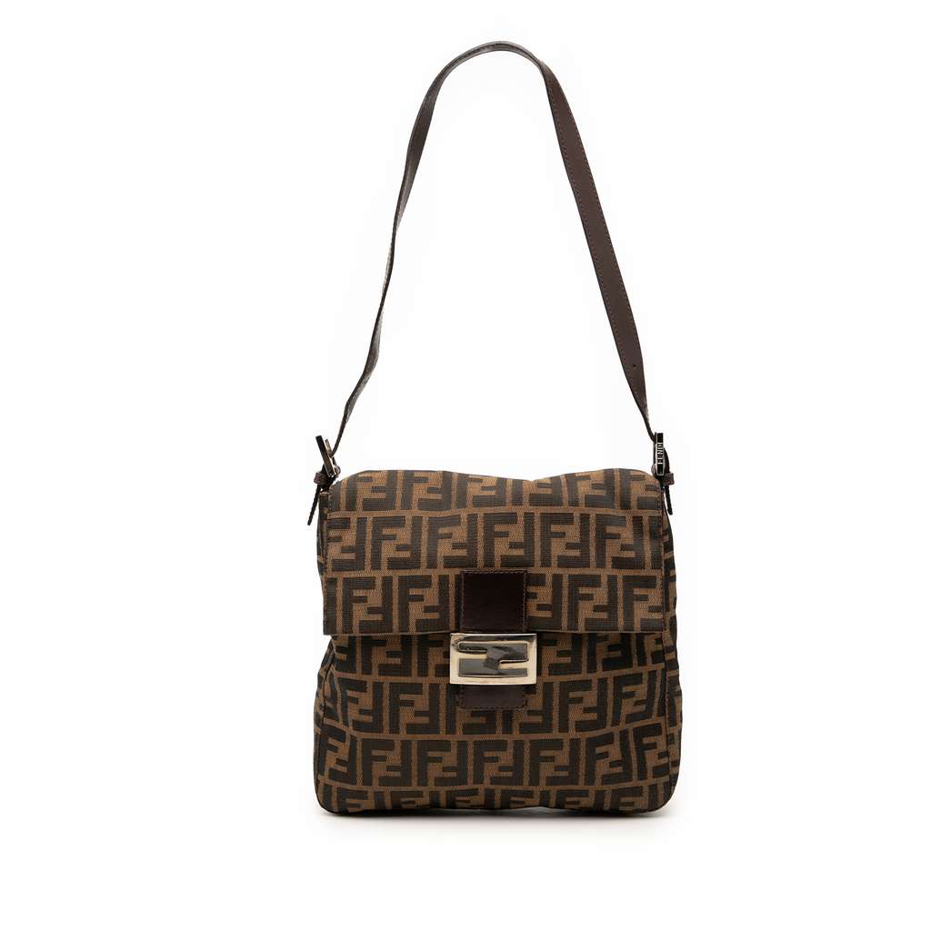 Fendi Zucca Canvas Shoulder Bag