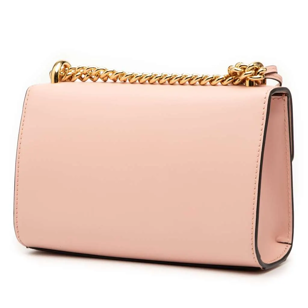 Gucci Small Crystal Embellished Leather Star Padlock Crossbody Pink Leather Very good - Back View