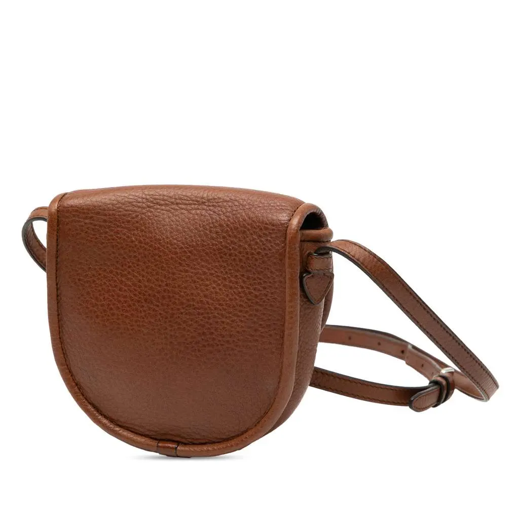 Loewe Mini Leather Heritage Crossbody Brown Leather Very good - Back View