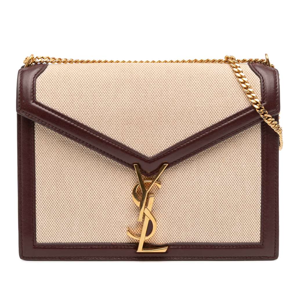 Saint Laurent Canvas Monogram Cassandra Crossbody