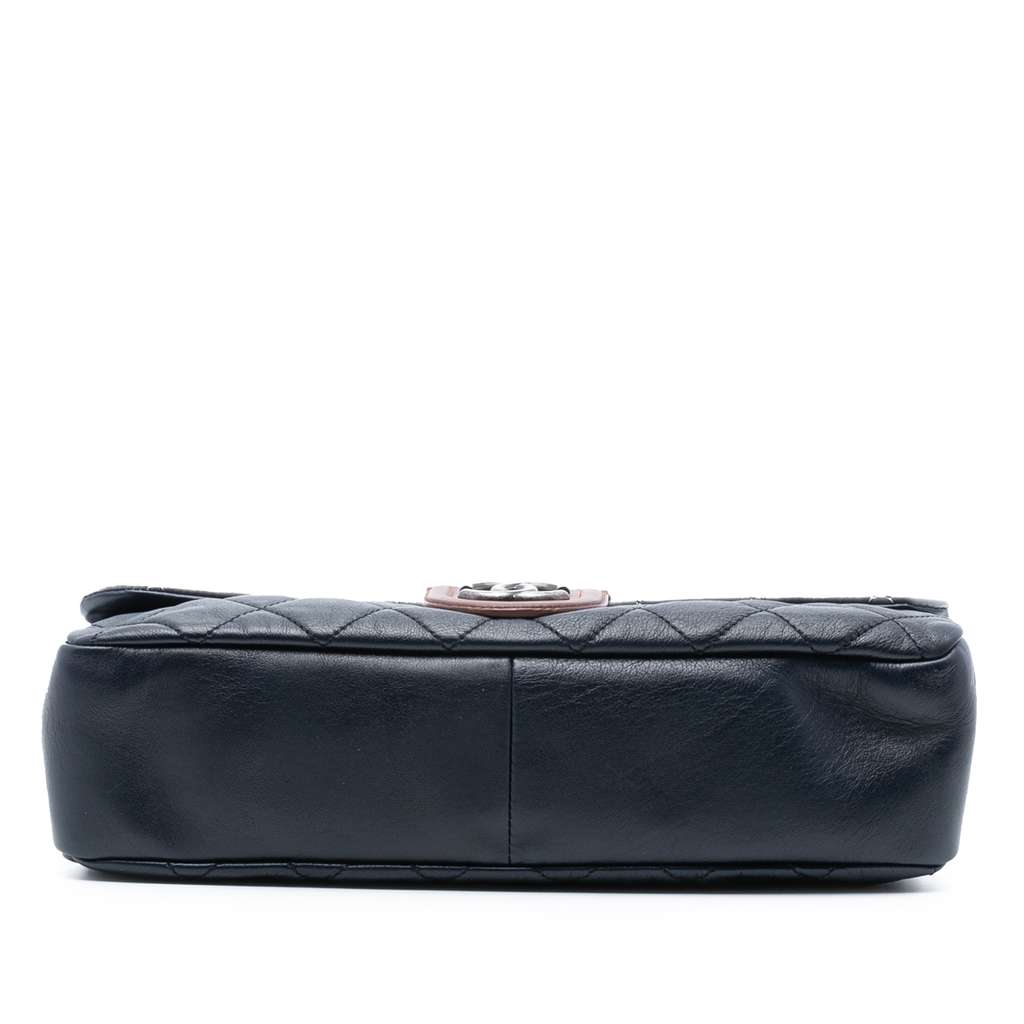 Chanel Large Tricolor Quilted Lambskin Country Chic Flap - 3