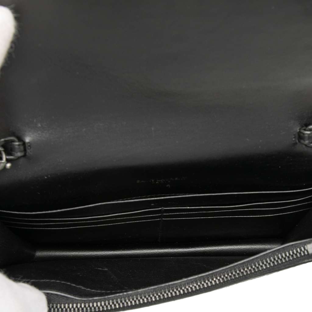 Saint Laurent Leather Beaded Hardware Monogram Kate Tassel Wallet on Chain - 4