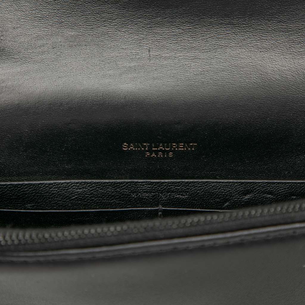 Saint Laurent Leather Beaded Hardware Monogram Kate Tassel Wallet on Chain - 5