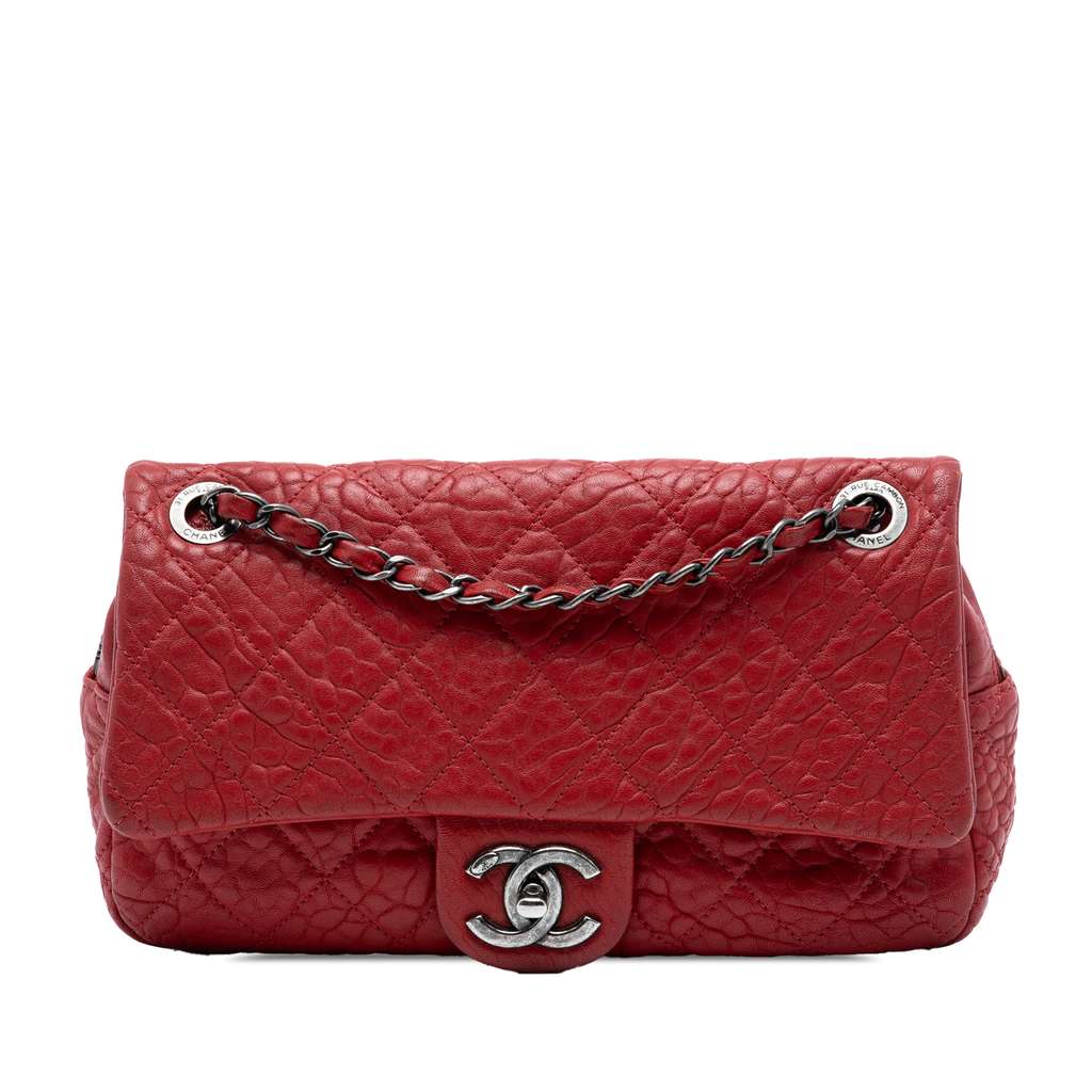 Chanel Small Quilted Distressed Calfskin Easy Flap