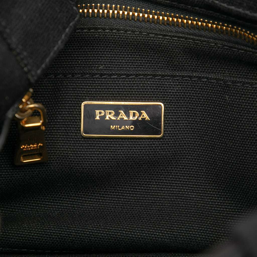 Prada Small Canvas Canapa Logo Satchel - 5