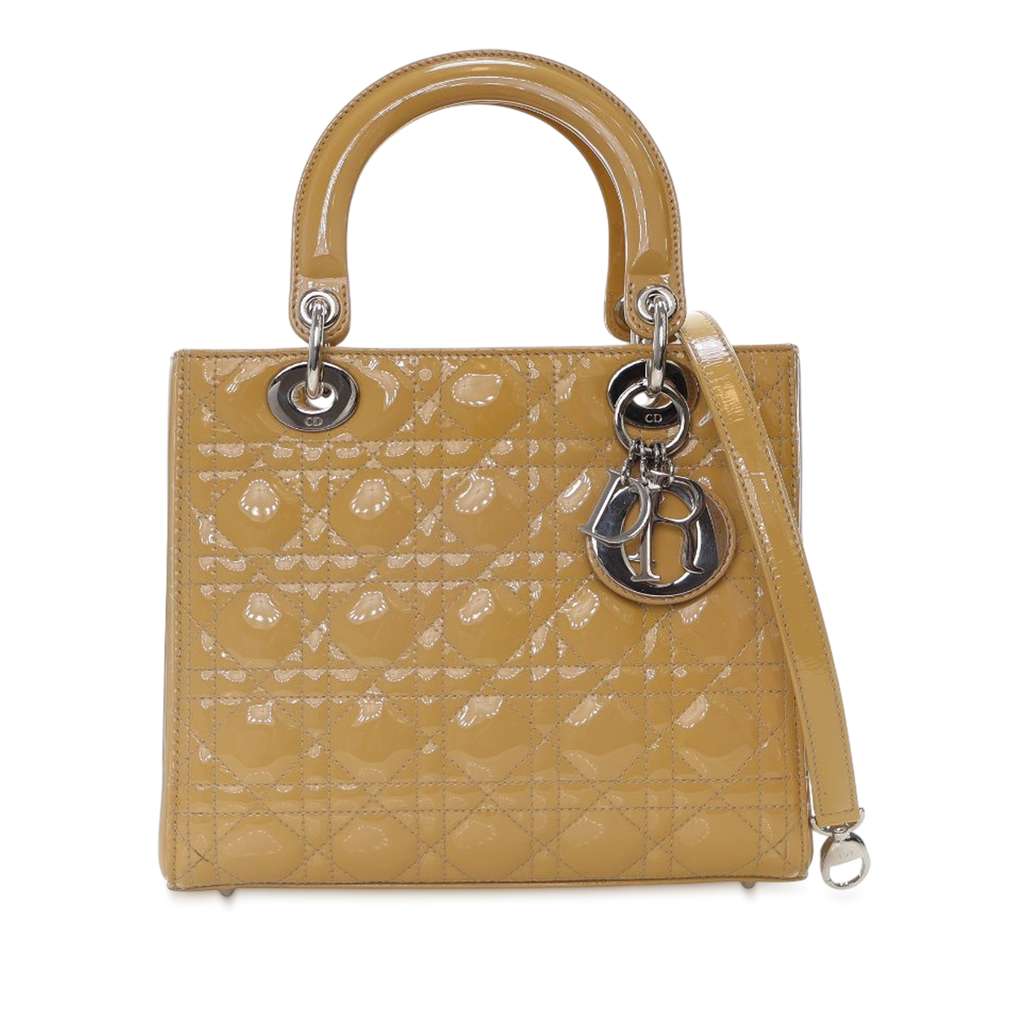 Dior Medium Patent Cannage Lady Dior