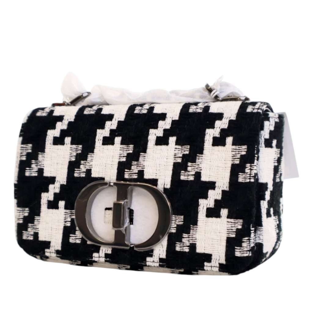 Dior Small Technical Canvas Macro Houndstooth Caro Bag - 2