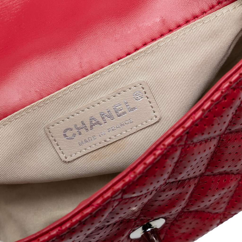 Chanel Mini Perforated Lambskin Punch Flap - 5