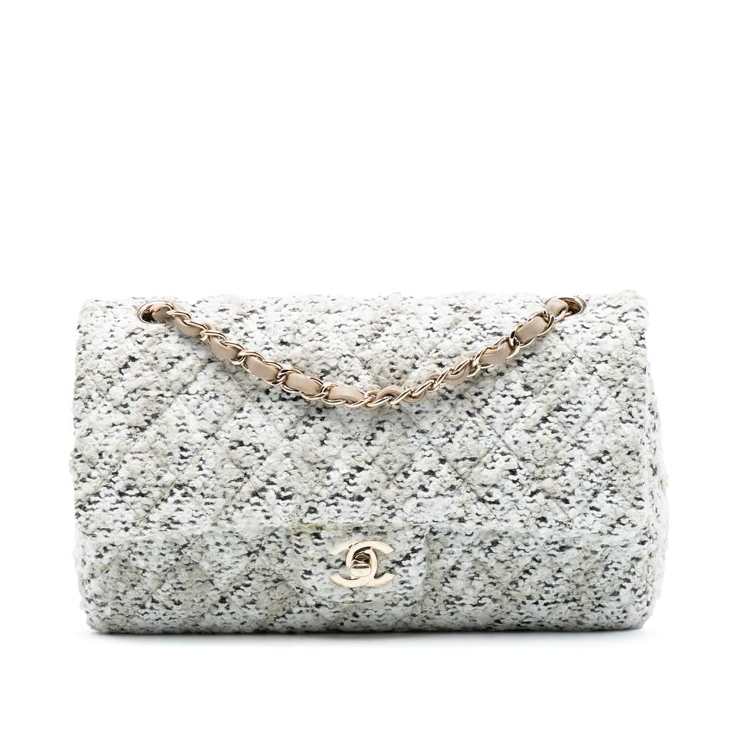 Chanel Medium Classic Tweed Double Flap
