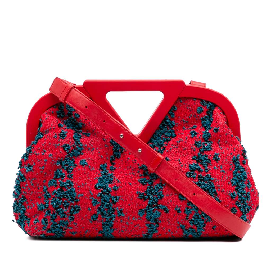 Bottega Veneta Medium Boucle Tweed The Point Triangle Satchel