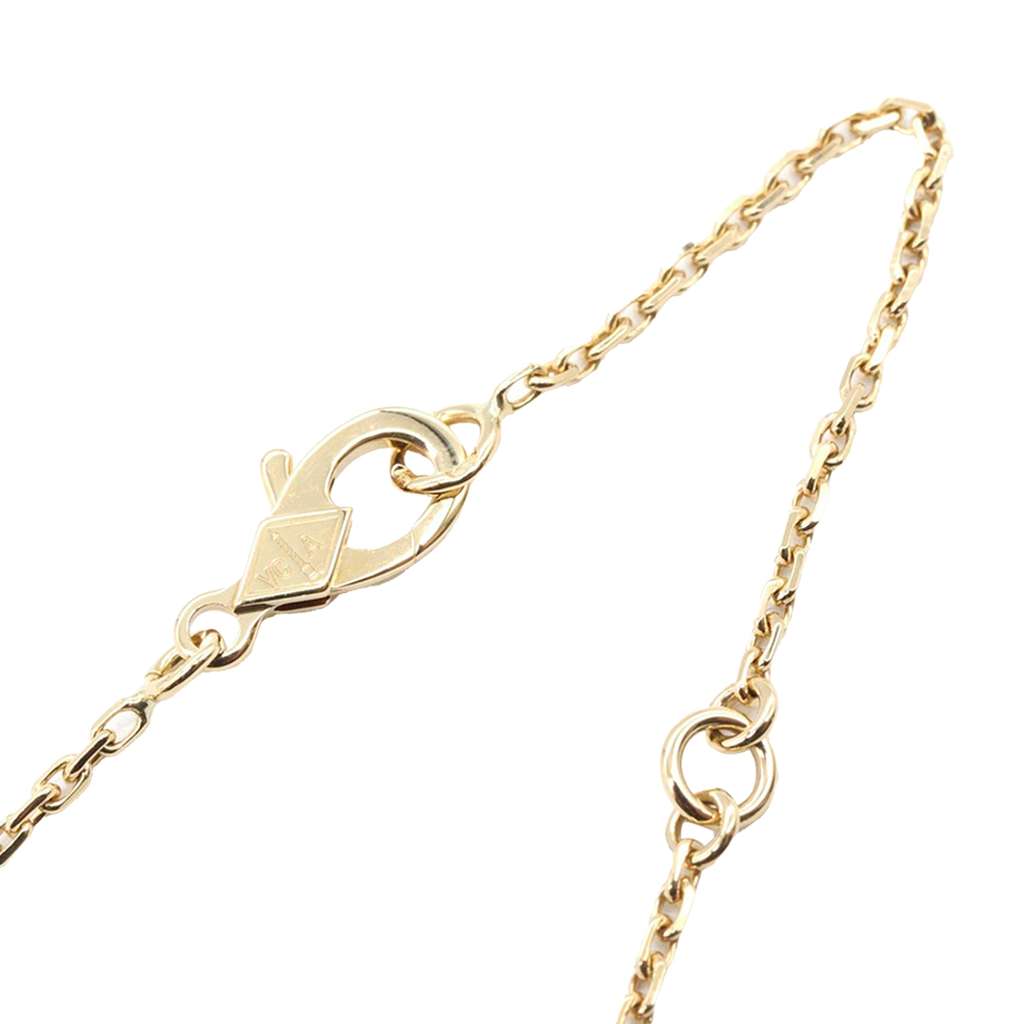 Van Cleef & Arpels 18K Yellow Gold and Malachite Vintage Alhambra Necklace - 4