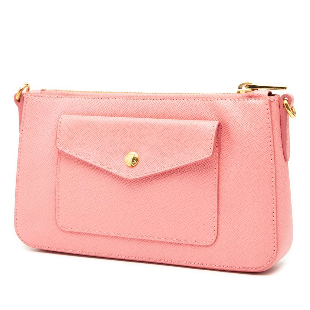 Prada Saffiano Lux Front Pocket Crossbody - 2