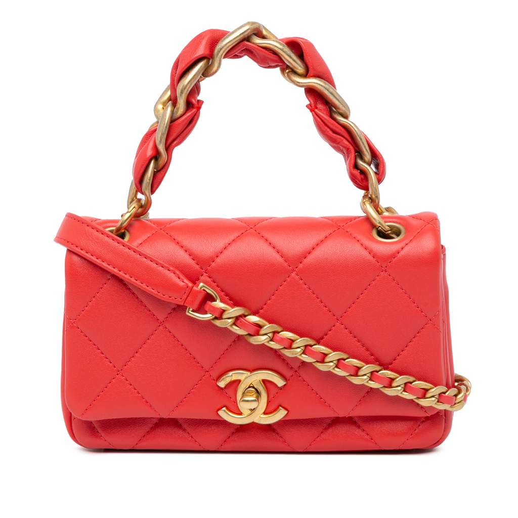 Chanel Small Quilted Lambskin Chain is More Flap