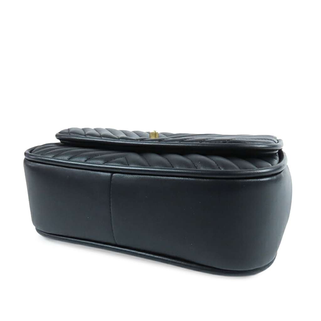 Chanel Medium CC Chevron Lambskin Chain Top Handle Flap - 3