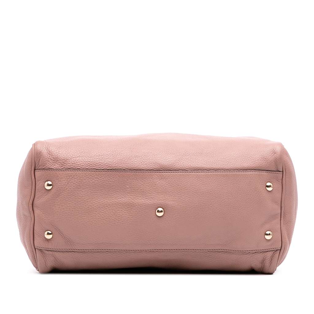 Gucci Medium Calfskin Bamboo Shopper Boston Bag - 3